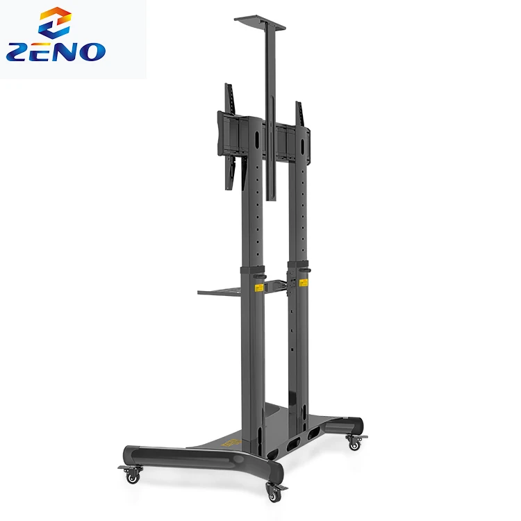 KALOC KLC 191 rolling computer cart tv screen fixed height rolling tv cart for 75 inch