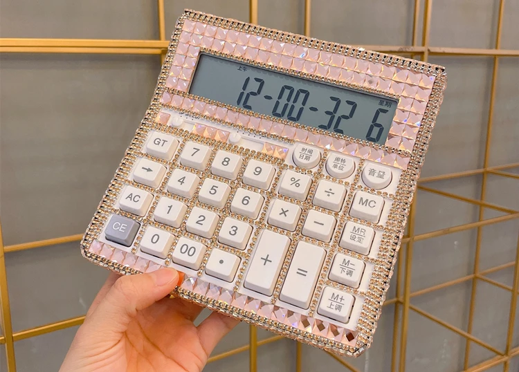 China Professional Manufacture Popular Product Cute Financial Rhinestone Calculator