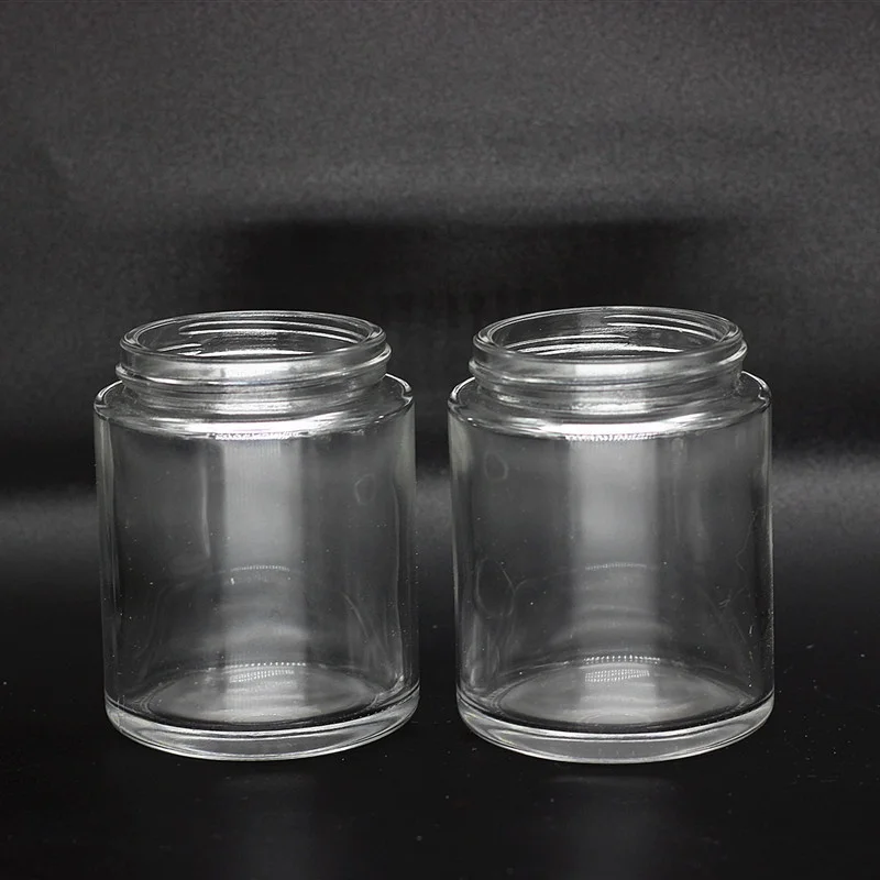 1oz 2oz 3oz 4oz clear straight sided glass jar with child proof cap for CBD  oil Packaging
