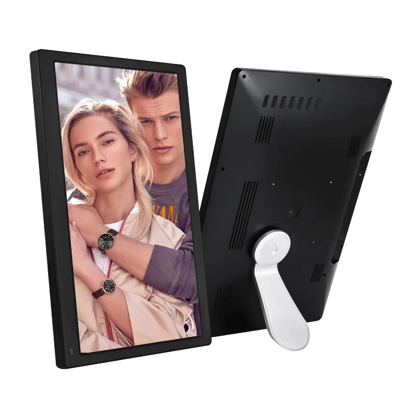 Chinese Supplier UK Plug Wood Acrylic Picture 15.6 Inch Digital Photo Frame