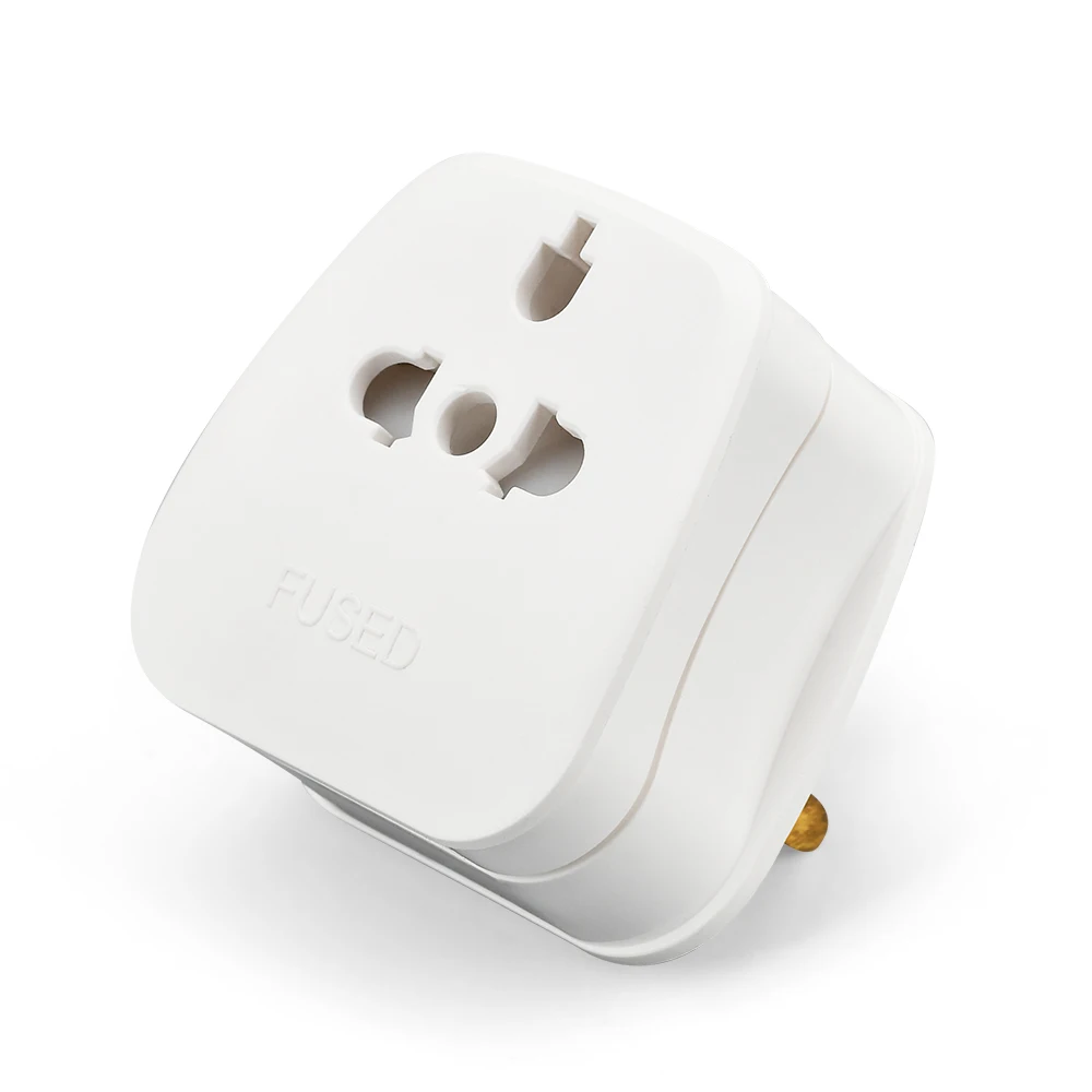 UK Tourist Travel Adaptor 3 Pin Plug Adapter 13A UK Visitors Power Plug With 13Amp Fused Converts EU UK Int