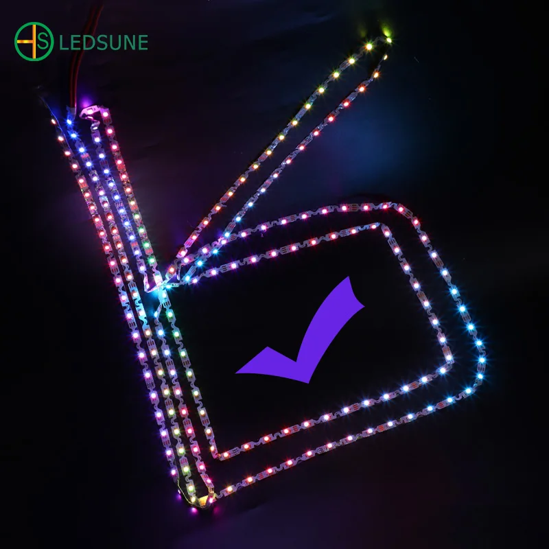 S/Z Type 12V 60 84 Zigzag Smart Flexible LED Pixel Tape DC12V RGBIC Zigzag LED Strip Light for Lettersign decor