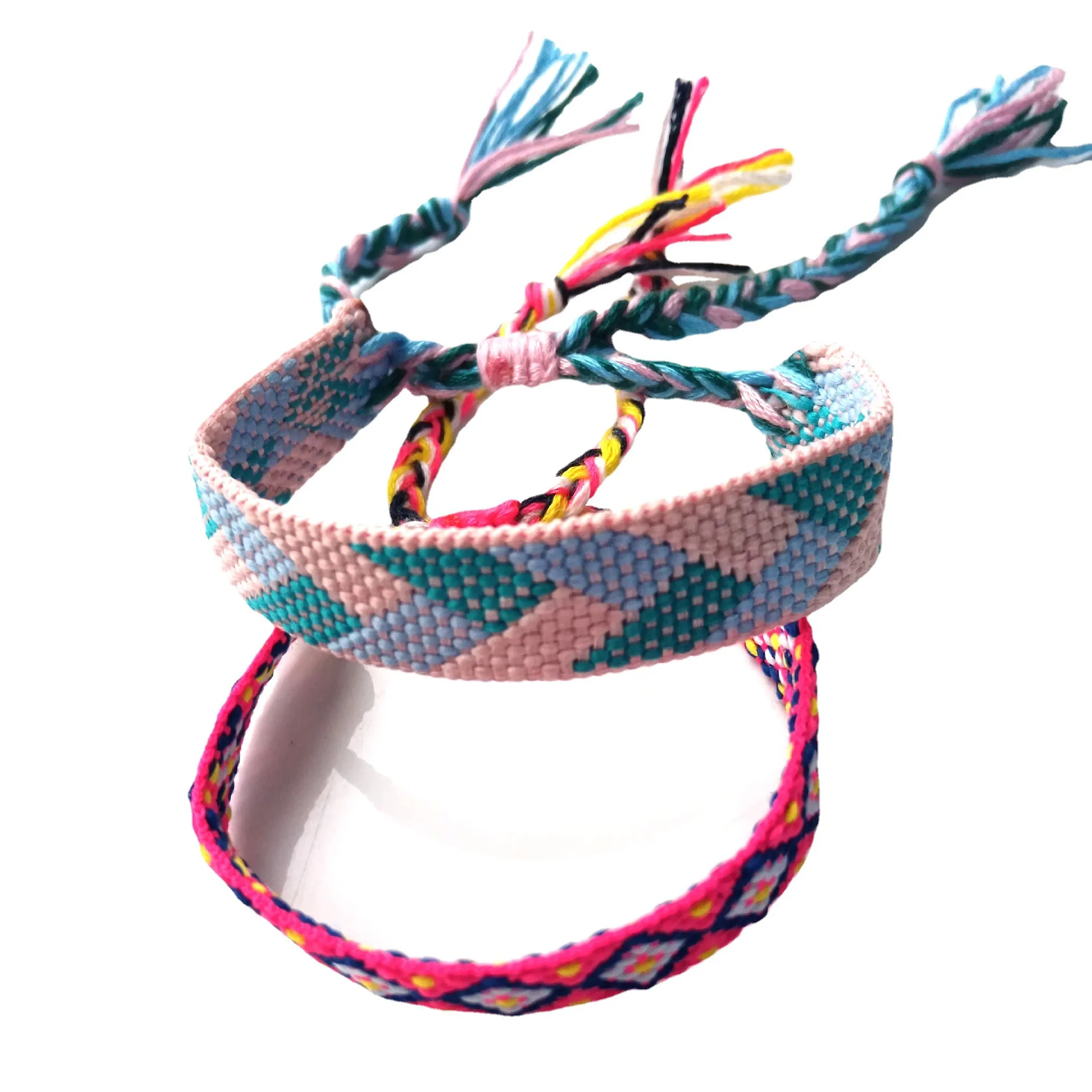 Customizable Logo Fashion Men And Women Unisex Woven Bracelet Handmade Braided Letter Diy Woven Bracelet