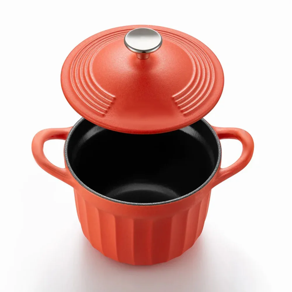 KALA Cast Iron Dutch Oven with Lid Non-Stick Ovenproof Enamelled Casserole Pot Sturdy Dutch Oven 16/18/20/22/24/26CM Cookware