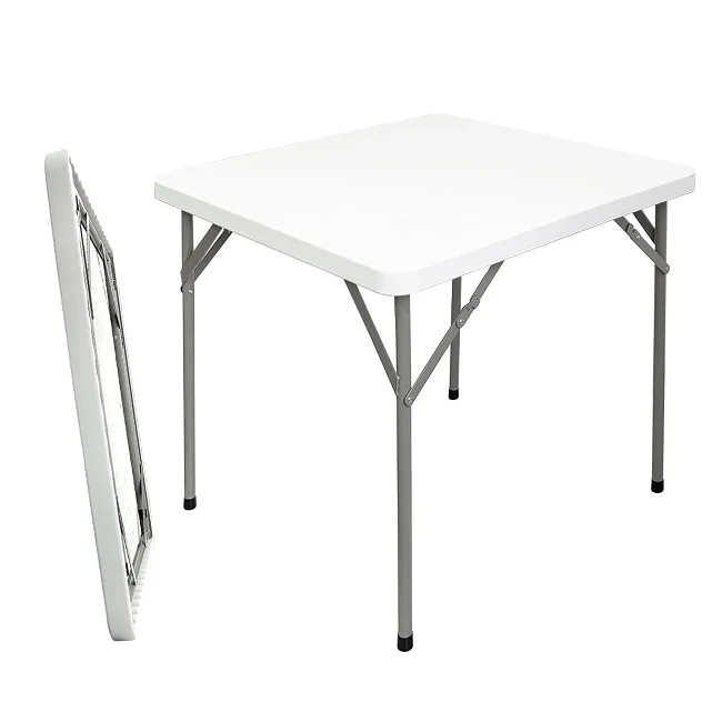 Table outdoor light activity conference banquet white square plastic table outdoor folding table