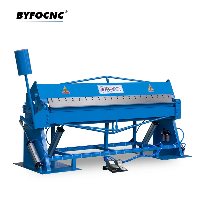 BYFO Stainless Steel Sheet Bender 1500mm Pneumatic Hvac Ductwork Plate