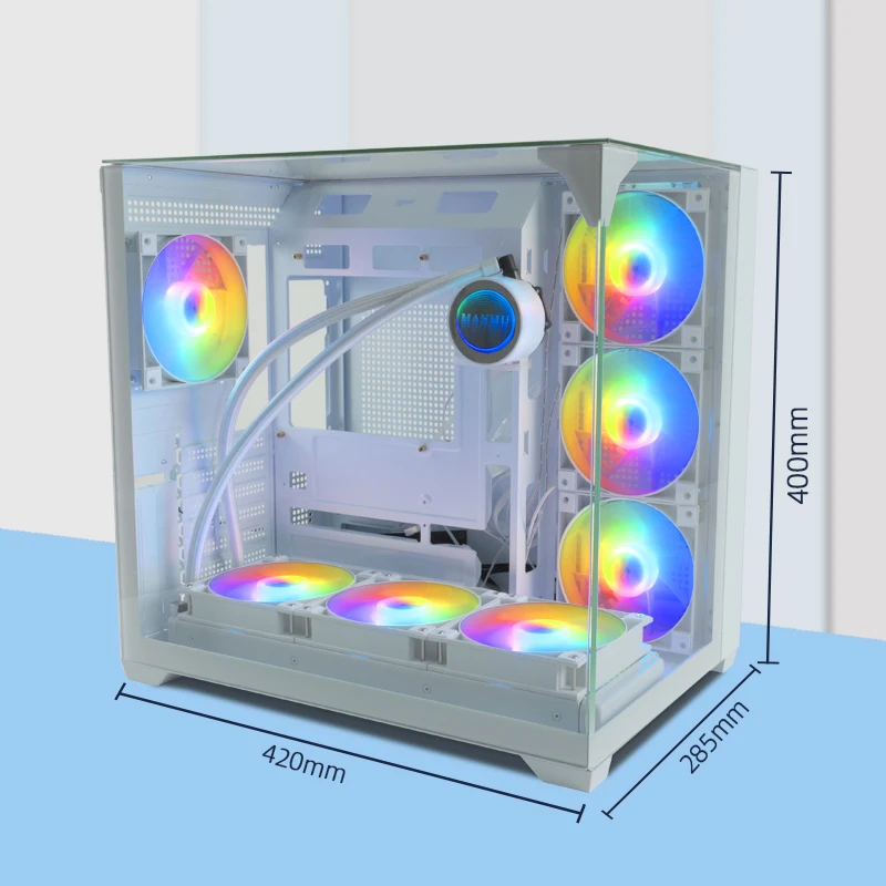 Choiyan Wholesale Hot ATX ITX E-ATX MATX Gaming PC Case Tempered Glass Towers pc case