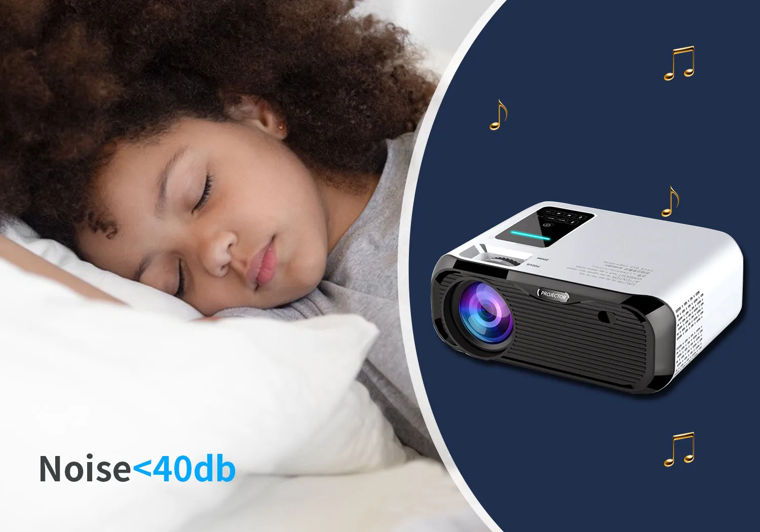 E500H home theater native 720P  mini projector USB Android 9.0 video portable  projectors