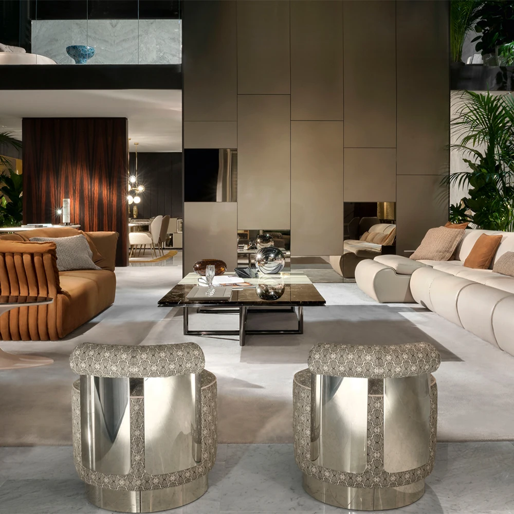 Shelly stool modern design big ottoman pouf bar stools chairs bench with backrest