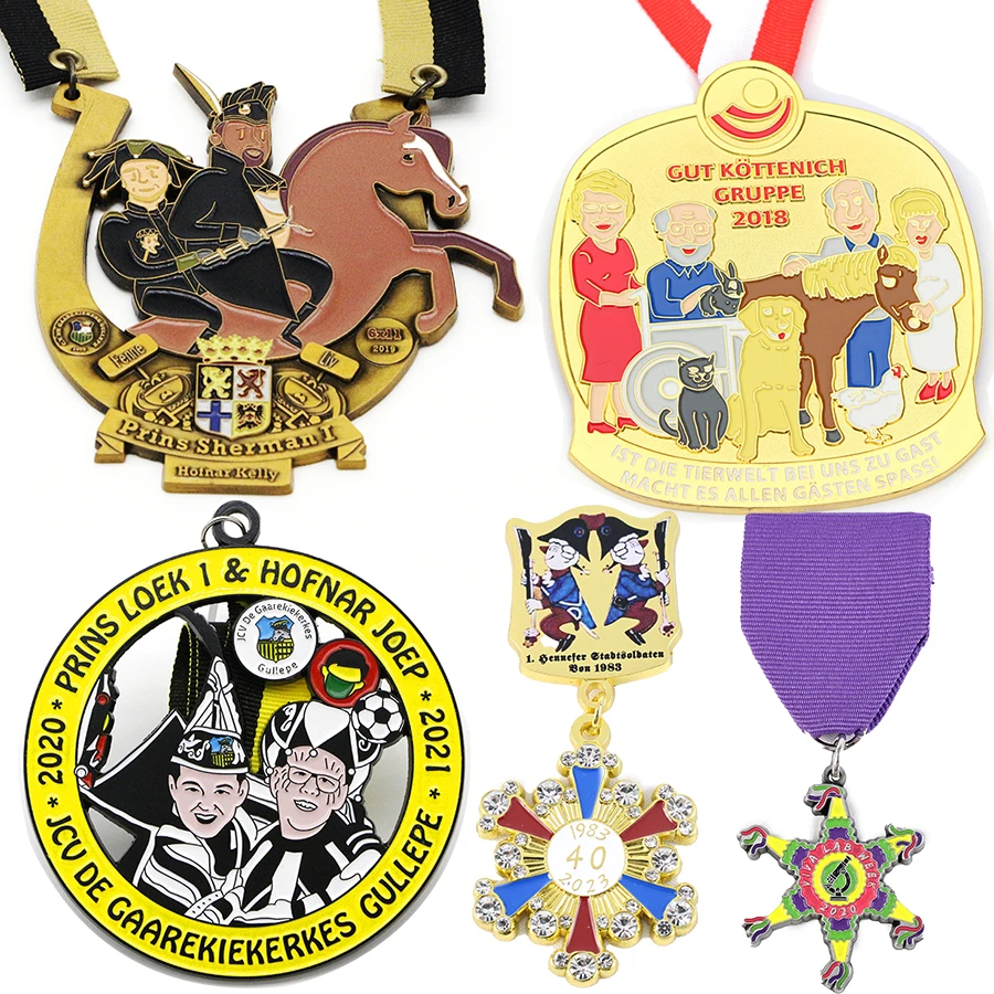 Manufacturer Custom Design Fiesta Medal Souvenir Metal Enamel 3D Carnival Medals