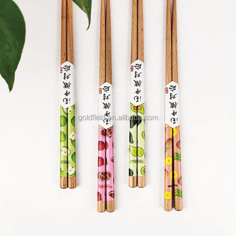 2024 new design dishwasher safe 5 colors high end beech wood Wholesale Korean  Chopsticks Set color Sushi Chopsticks