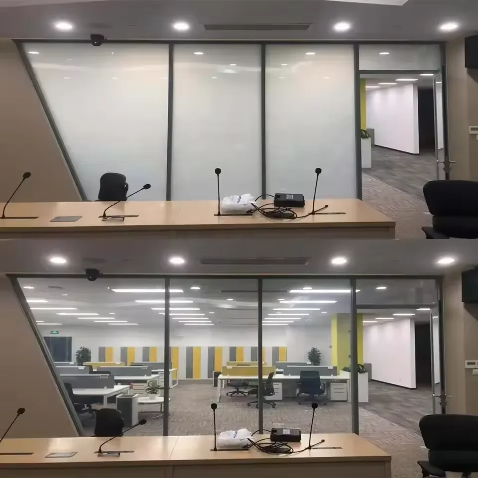 Pdlc Smart Film For Glass On Off Office Door Pdlc Window Film Building Smart Glass Film Partition Curtain Pdlc