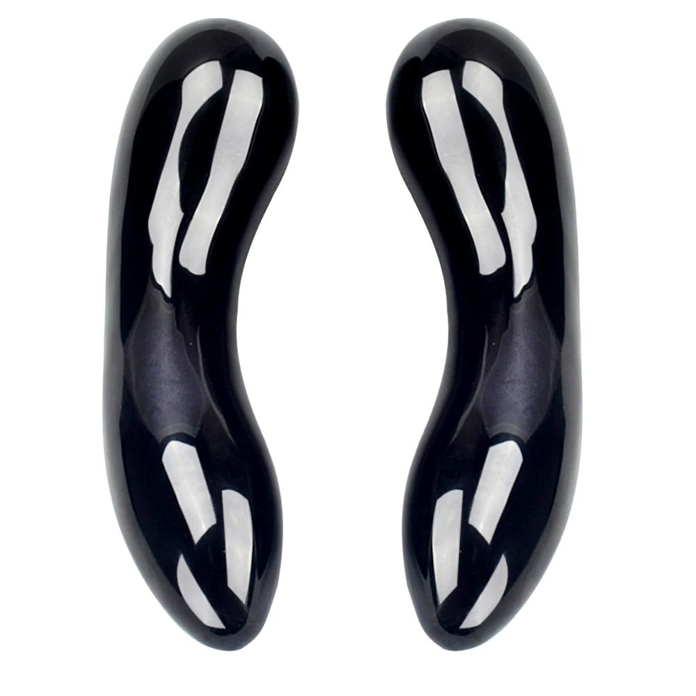 Natural black long quartz obsidian crystal massage wand