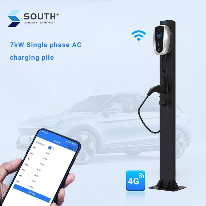 European standard  Intelligent 7KW AC charging pile 7kw app wallbox ev charger for electric car