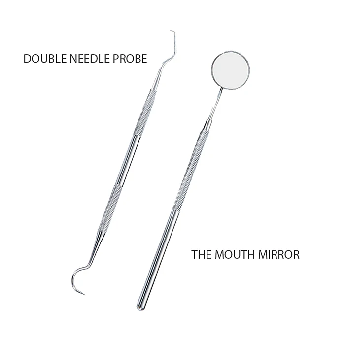 Teeth Cleaning Dental Tools Kit Portable Dental Mirror Dental Picks Scaler Oral Care Tools Set Metal Tooth Scraper Plaque Remove