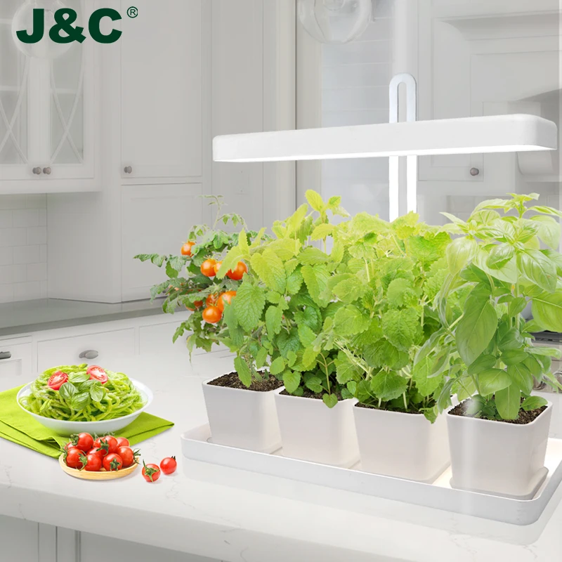 MiniGarden Solvang - White 20w  indoor garden kit Height adjustable Countertop garden