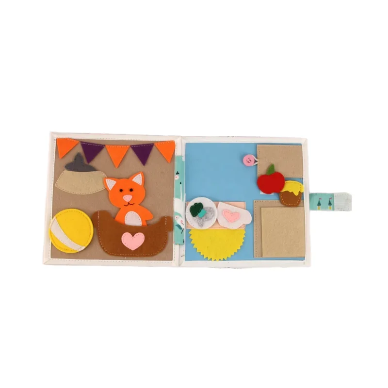 hot sale educational Toys felt fabric baby busy cloth book baby quiet book fabric sample story activity Board For kid