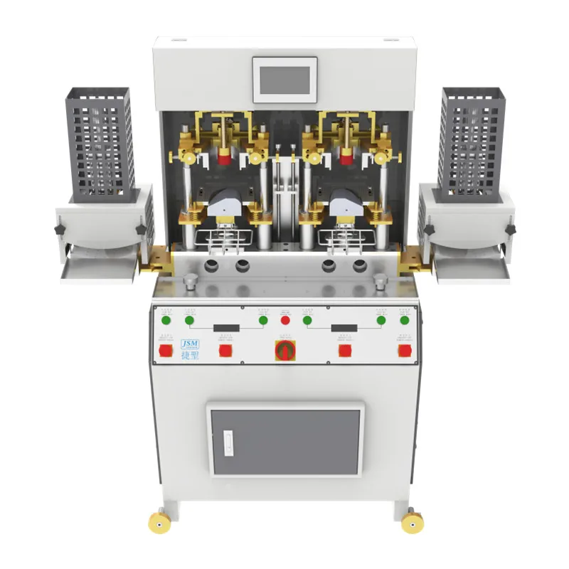 PLC Control Two Cold and Two Hot Shoe Toe Shaping Making Machine Casual Sports Shoes Forming Process Production Line