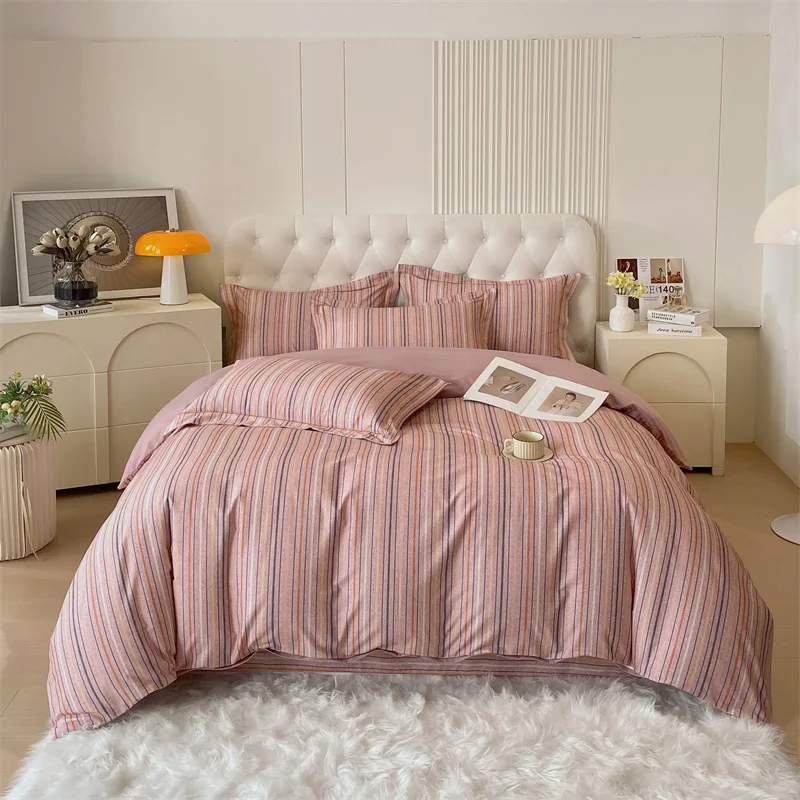 European Style Autumn Warm Beautiful Cotton Thick High Quality 4Pcs Digital Printed Bedding Sheet For Sleep