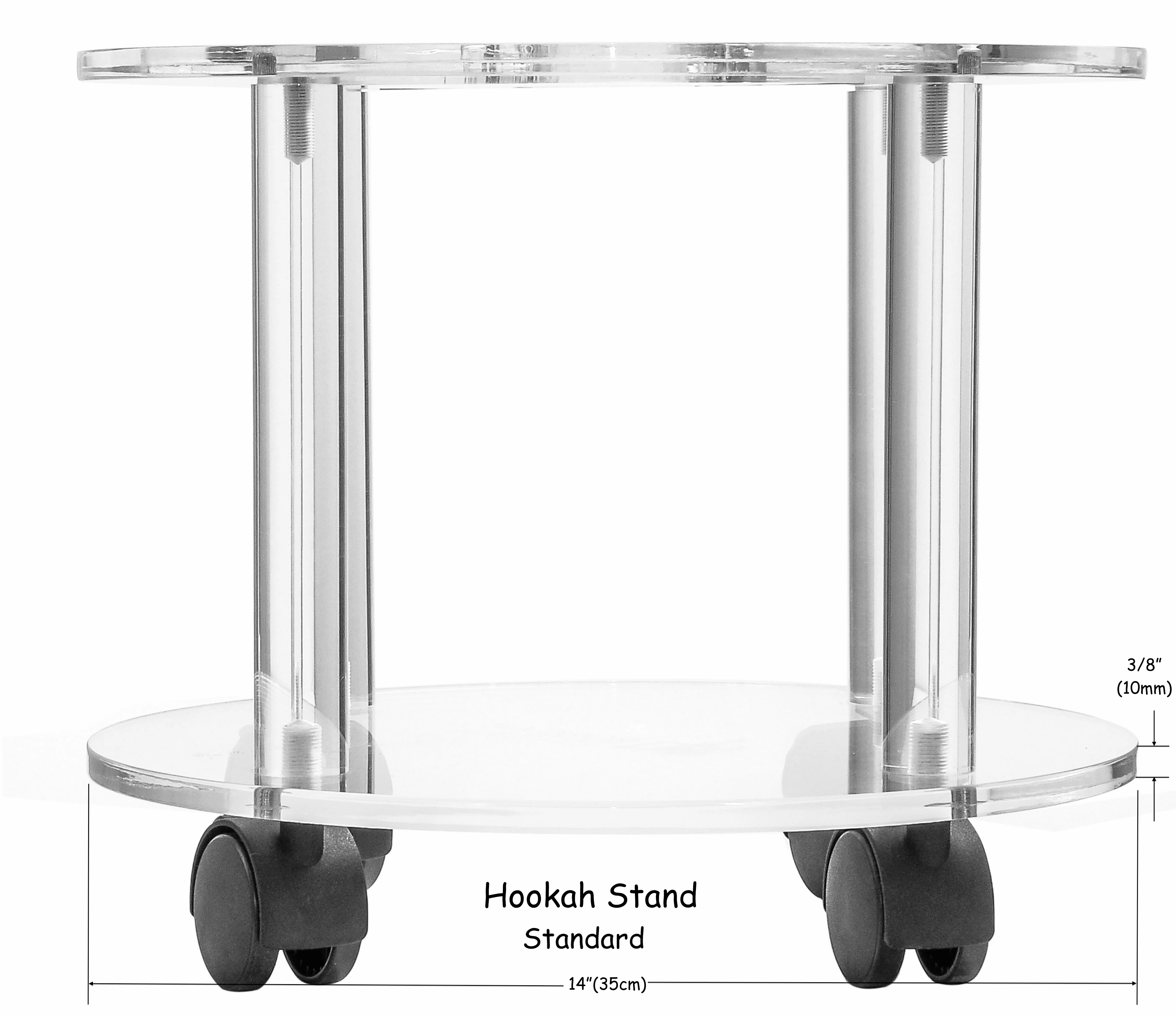 Protecting tobacco from falling, removing acrylic tables with wheels and brakes, water cigarettes (standards) hooka stand