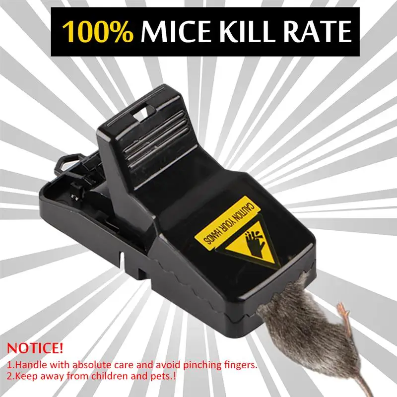 Reusable Rat Catching Mice Mouse Traps Plastic Snap Spring Rodent Catcher Pest Control Traps