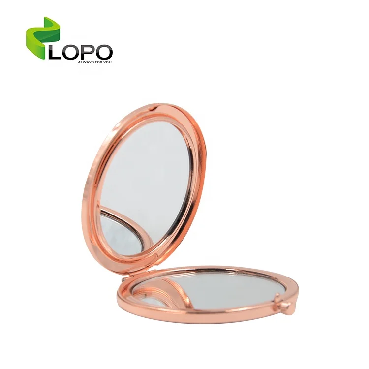 Sublimation personalized handheld mirror, Newest type Metal Pocket Mirror for heat press from LOPO