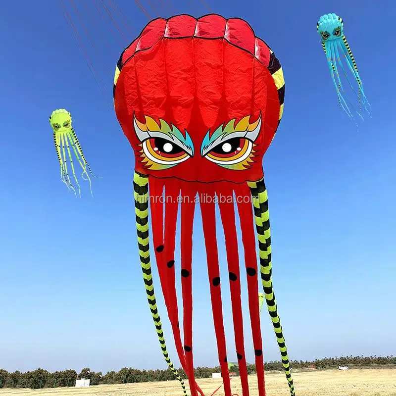 Octopus Soft Kite New 3D 8M Kite For Adults Outdoor Flying High Power Kite Easy To Fly
