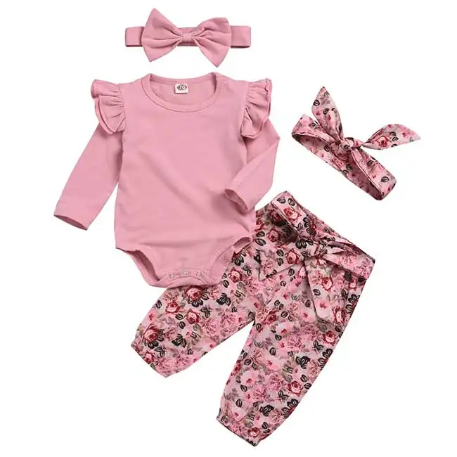 
Baby Girl Clothes Newborn Infant Baby Outfit Sets Long Sleeve Tops Pants Clothes Set 