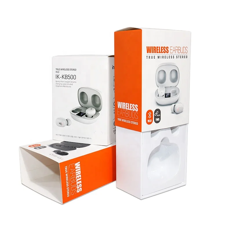 Plastic earphone packaging box, earphone box, plastic headset box