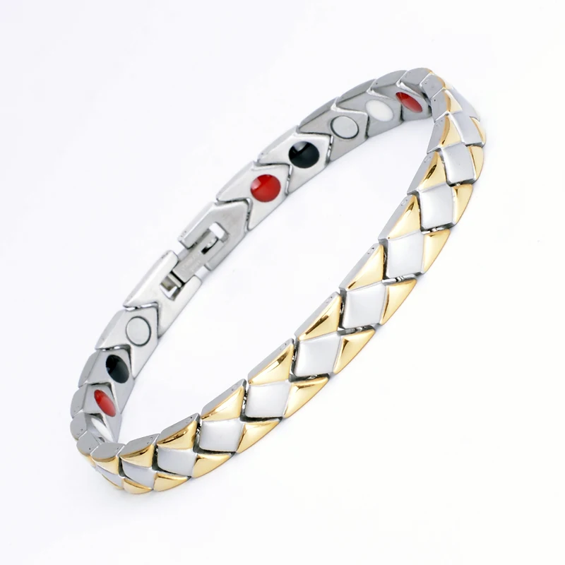 No minimum order can mix design stainless steel energy stone women magnetic bracelet