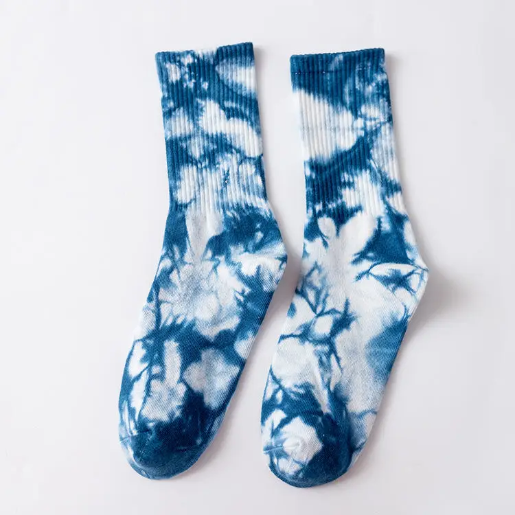 Custom Logo Embroidery Cotton Crew kids Tie Dye Socks Children Kids