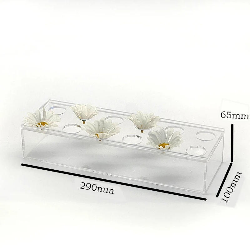 Weddings Desktop Center Decoration Flowers box Rectangular Home Decoration Transparent Acrylic Vase