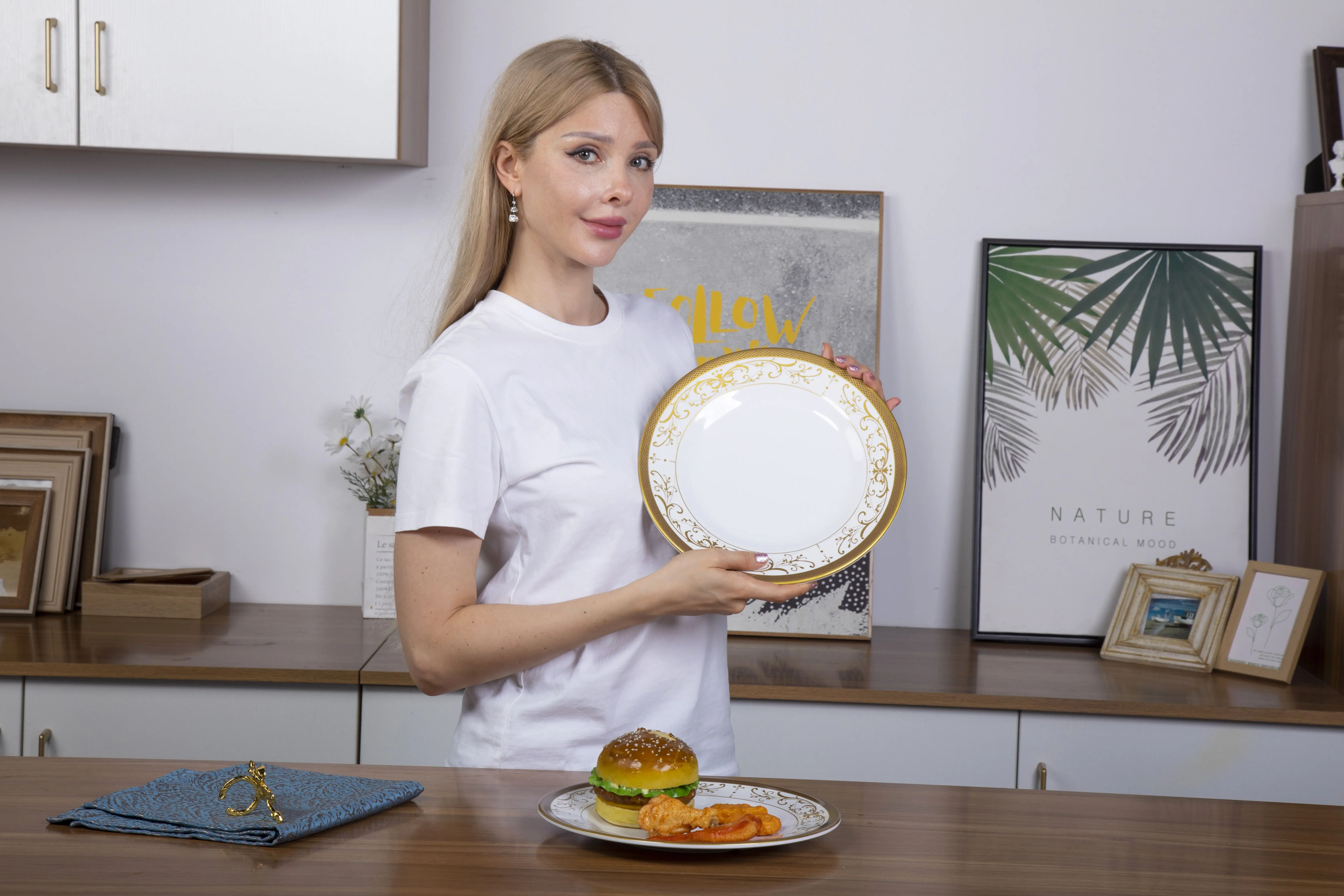 Wholesale Low Price Gold Pattern Custom Logo Halloween Bowl Melamine Plate