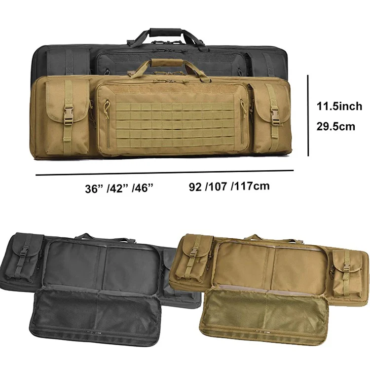 Tactical Rifle Case Double Gun Backpack Pistol Firearm Molle System Rucksack Transportation Carbine Bag