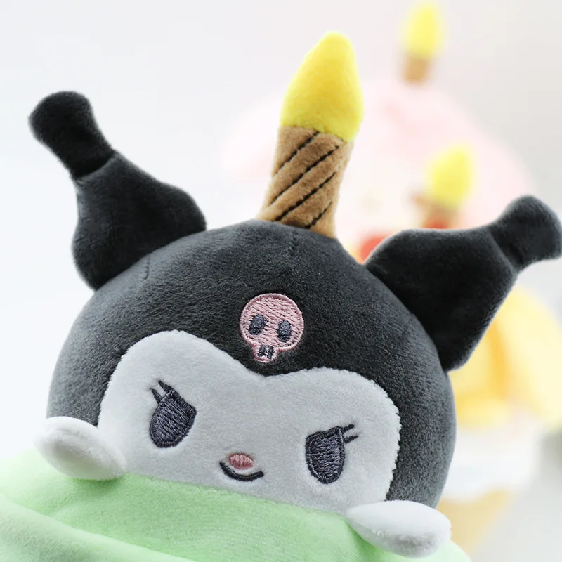 New Glowing Vocal Happy Birthday Cake Singing Doll Plush Japanese Anime Melody Decoration Music Sanrioed Plush Toy wholesale