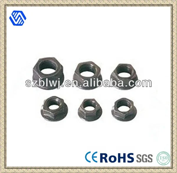 Carbon steel Flange Nut, grade 8.8 hub nut, all types of flange wheel nut