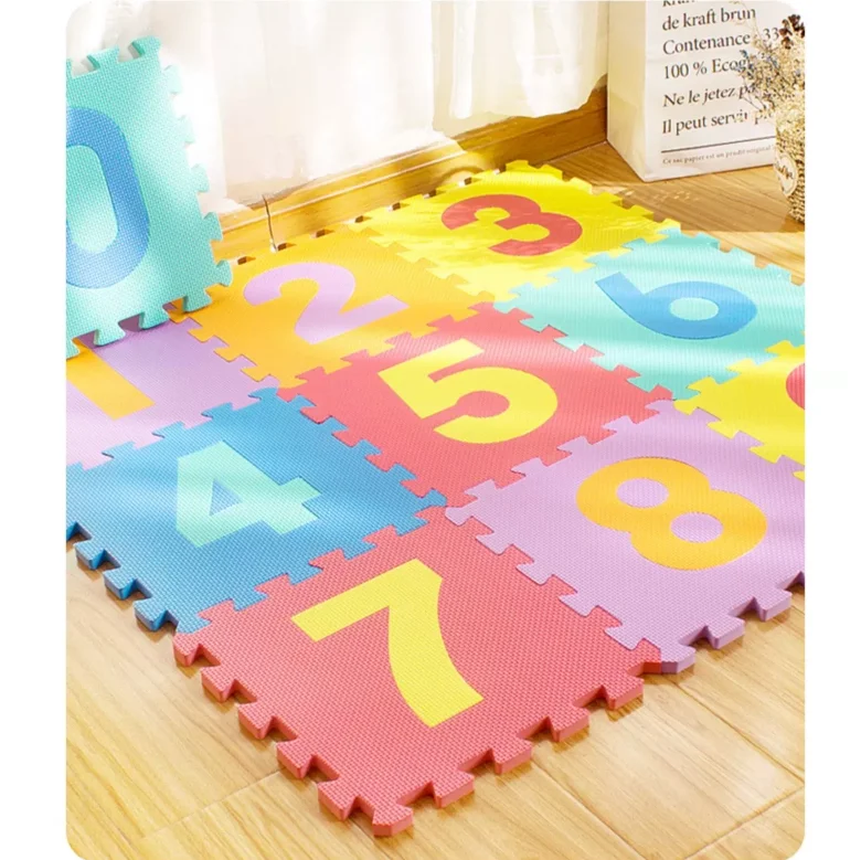 High Quality Educational Puzzles Play Mats Reversible Safety Alphabet Number EVA Foam Floor Mat