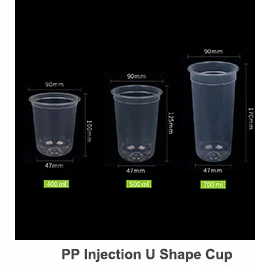 Digital Printing Custom Plastic Disposable PP Logo Boba Milk Smoothie Milkshake And Tea Cups Bubble Tea Cup With Lid