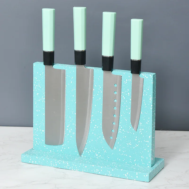 kitchen butcher natural bamboo case messerblock knife storage organizer magnet knife block holder stand knives rack