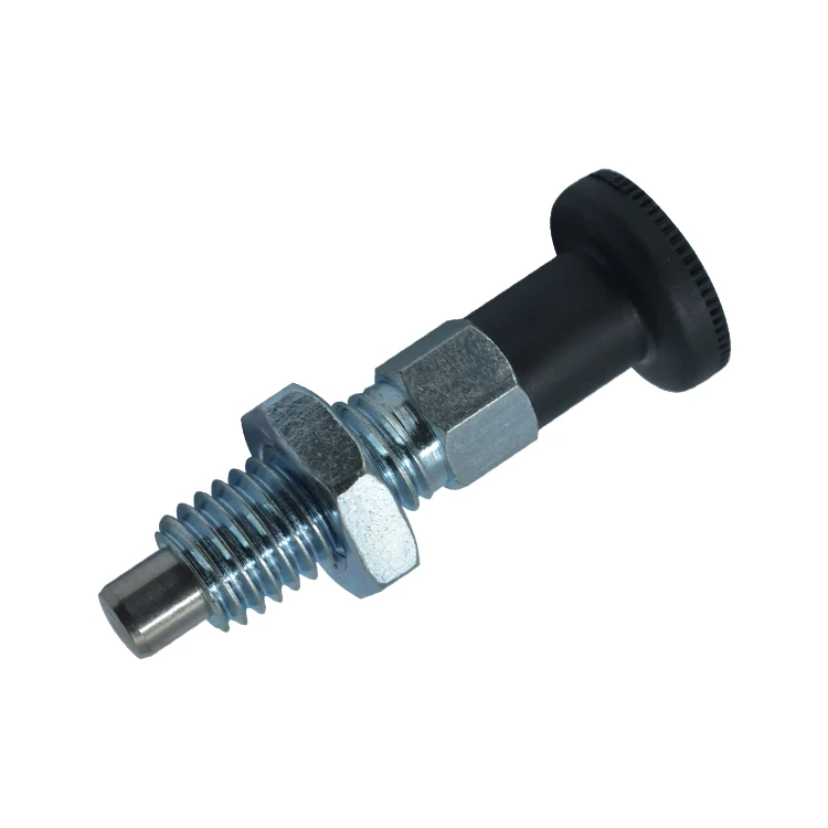 High Quality Long Knob Retractable Stainless Steel Spring Plunger Index Plunger With Lock Nut