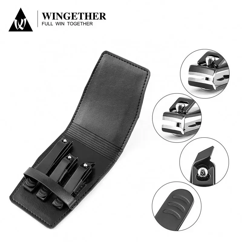 Wingether Amazon Hot Sell In Stock Professional 3 In 1 Portable Stainless Steel Cuticle Nail Clipper Nail Clipper Nail Art Kit