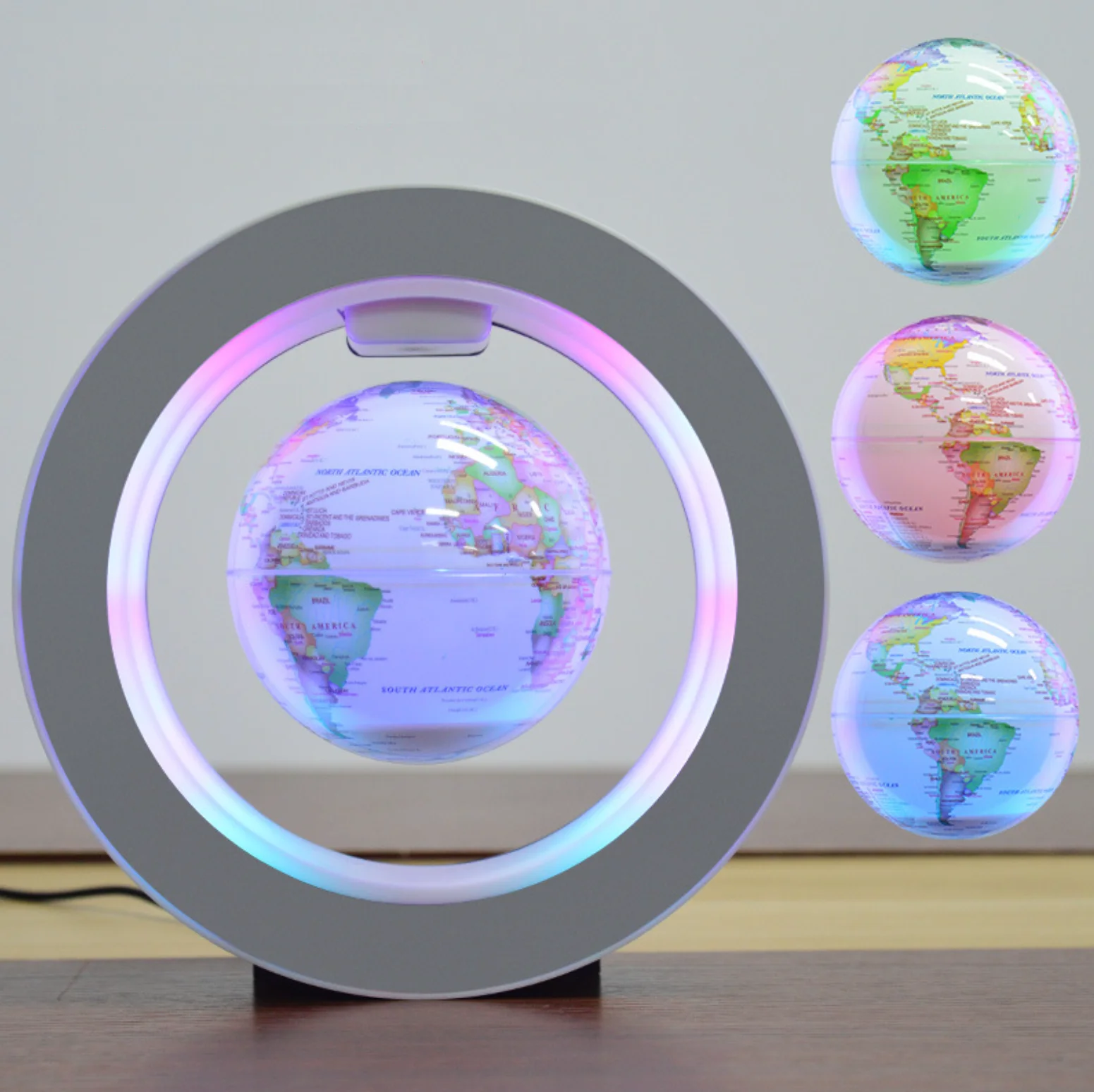 Лидер продаж, электронный светодиодный левитационный Магнитный Плавающий Шар O-образной формы, 4 дюйма, 6 дюймов