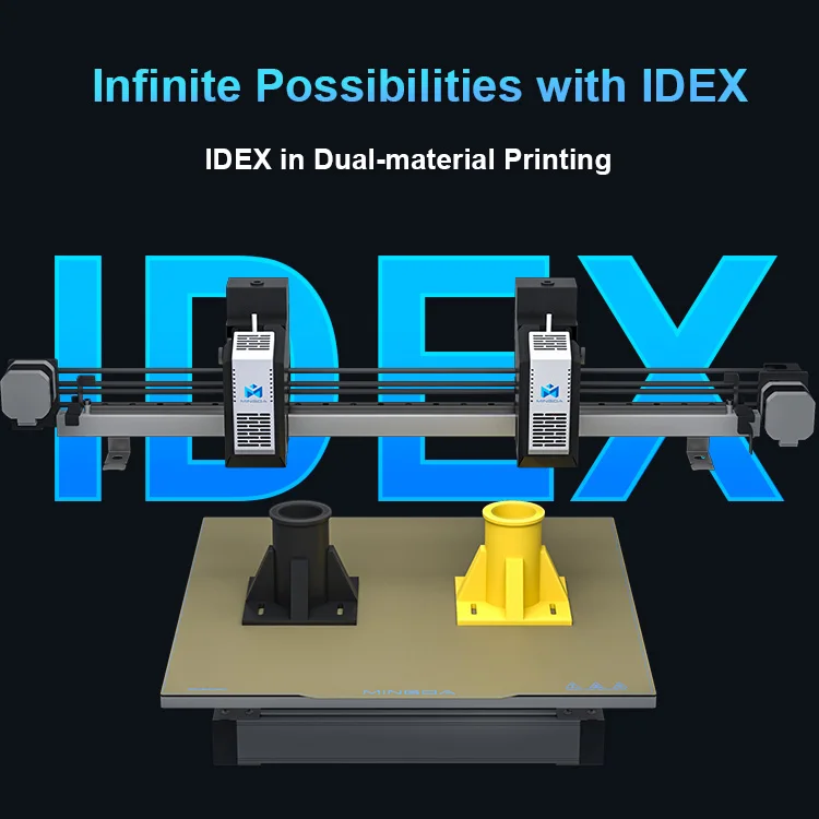 MD-400D IDEX new arrival free leveling hot selling 3d plastic printer full color 3d printer