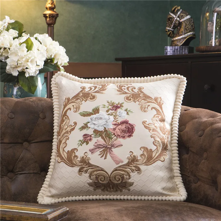 High Quality Throw Pillow Sofa Bed 45cm x 45cm Square Jacquard Cushion Pillow