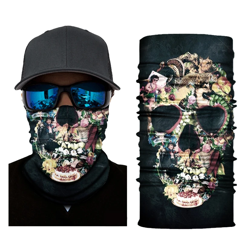 2022 Fashion breathable high elasticity  seamless bandana neck tube scarf bandana skull bandana for party