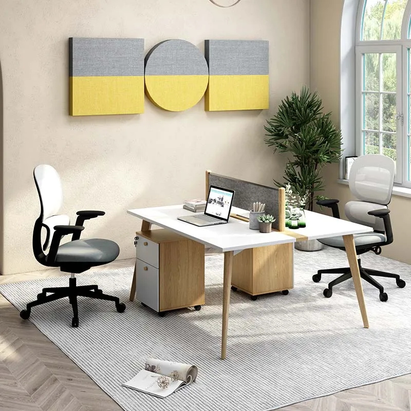 Wooden Office Staff Furniture Modular Workstation With Drawer 2 4 Person Office Desks Table
