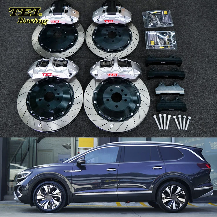 Big brake kit Front 6 piston and rear 4 piston e-brake caliper BBK auto brake system For VW TALAGON 21 inch rim