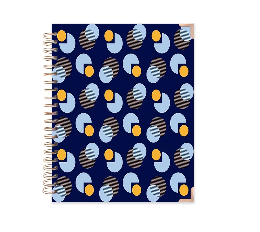 Factory Printing OEM new design good quality hardcover spiral wire ring planner books a4 a5 custom journal