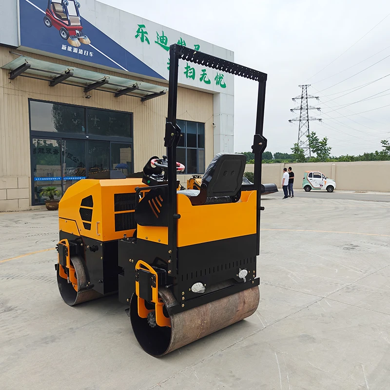 Vibration Road Roller Double Smooth Drum Compactor 1ton 2ton Mini for Sell Electromagnetic Clutch