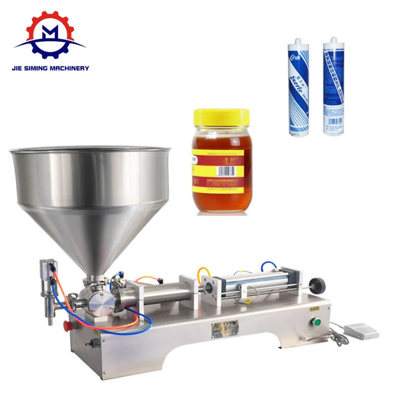 Semi Automatic Ice Cream Water Liquid Honey Juice Sauce Soft Drink Tomato Paste Filling Machine Single-head Filling Machine